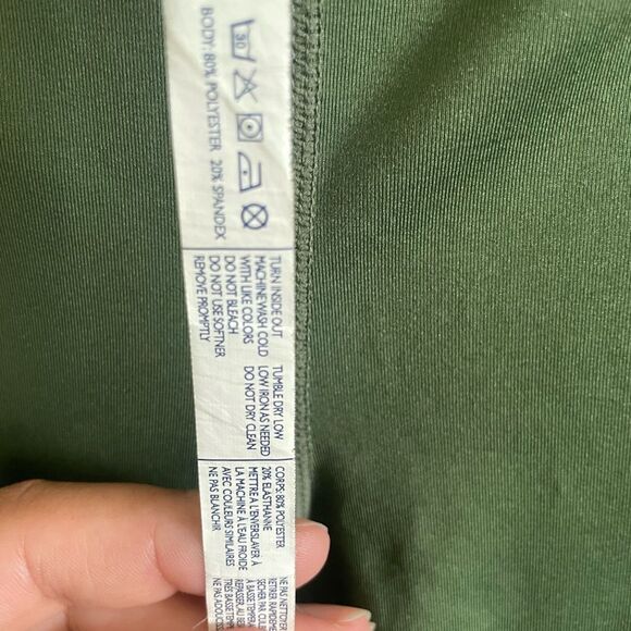 Without Walls Olive Green Ankle Yoga Athletic Cropped  Leggings SZ M - Picture 4 of 5